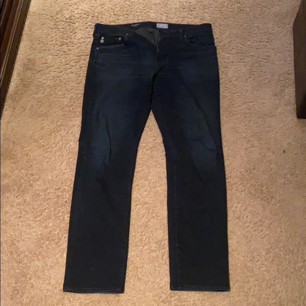 AG Mens Jeans Dark Blue Graduate 38x34